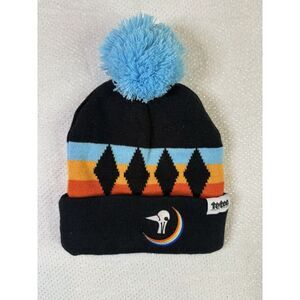 TETON Gravity Research‎ Beanie Hat Argyle Colorful Pom Knit Cuffed Cap Aztec